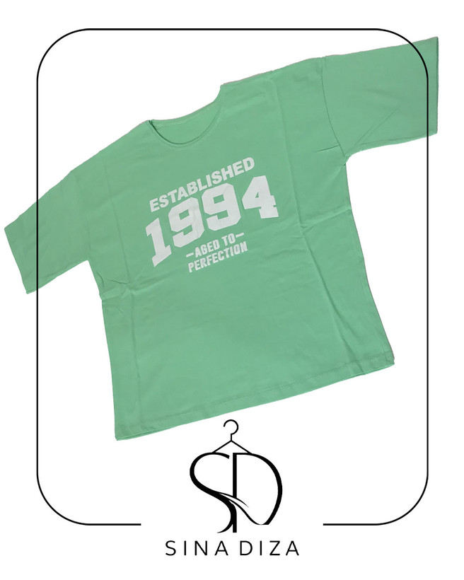 تیشرت باکسی دخترانه فری سایز طرح 1994